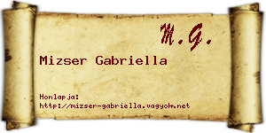 Mizser Gabriella névjegykártya